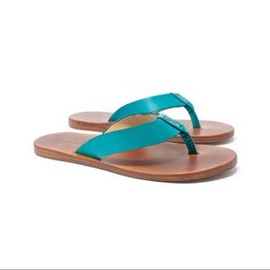 Jivanas Mocha Turquoise on Honey Brown Sandals